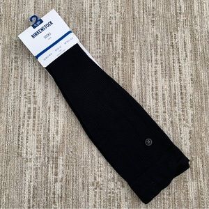 BIRKENSTOCK MENS NEW BLACK COTTON POLY ELASTANE FOOTBED COMFORT SOLE SOCKS 12-14